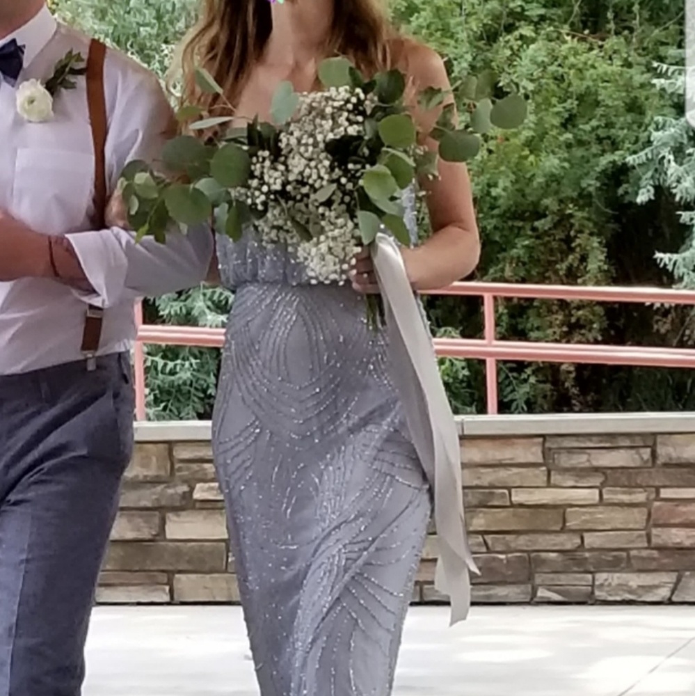 Adrianna Papell art deco maxi dress
